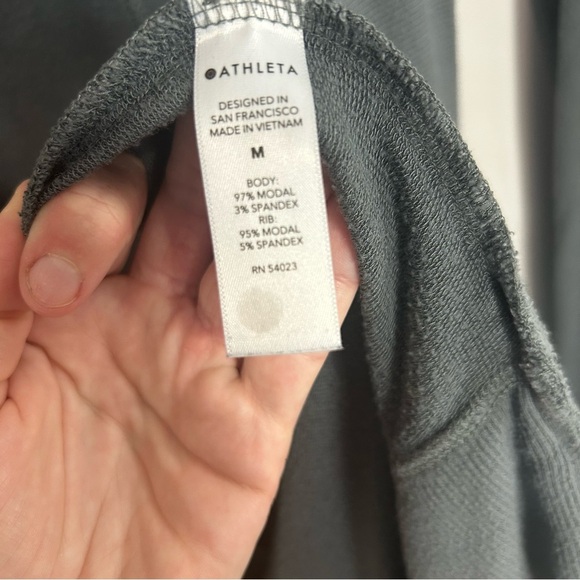 Athleta Charcoal Gray Pranayama Wrap Open Front Cardigan Women’s Size Medium - Picture 5 of 8